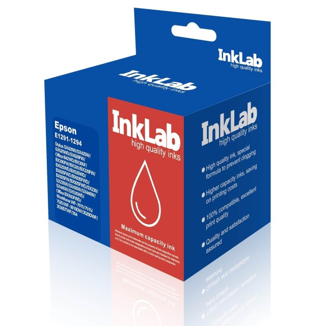 InkLab 1291-1294 Epson Compatible Multipack Replacement Ink